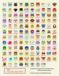 All 391 Acnh Villager Portraits With Names Animal Crossing Animal Crossing Villagers Animal Crossing 3ds
