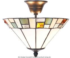 auffallend helle besonders kleine tiffany deckenlampe eastrow o 31 28 cm 2x e14 40w liebevoll aus hellen glasteilen handgefe tiffany lamp pendant light