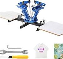 VEVOR Macchina da Stampa 4 Colori 2 Tavole per Abbigliamento Fai-da-Te,  Stampante per Serigrafia in Acciaio Laminato Serigrafica Manuale 4 Colori 2  ...