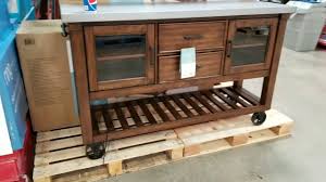 Buy kitchen carts and get the best deals at the lowest prices on ebay! Costco Bayside Wood And Galvanized Metal Top Kitchen Island Console 399 Youtube