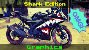 Cuma nutup striping asli (tidak full body) spec b = rp. Yamaha R15 V2 Sticker Modification Shark Graphics Edition Naga Motovlogger Youtube