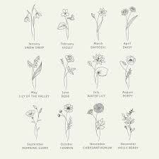 Birth month flowers are excellent choices if you're searching for a gift to celebrate someone's birthday. Kikz Spotz Minimalist Tattoo Ideas Birth Month Flowers Facebook