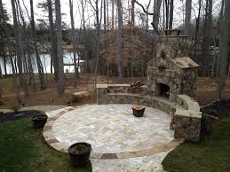 Add a timeless personalised fireplace surround to enhance your home. Outdoor Fireplace Natural Stone Fireplace American Craftsman Patio Charlotte Von Master Stone Design Llc