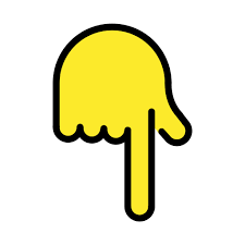👇 Dorso De Mano Con índice Hacia Abajo Emoji