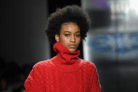 Curly updo with a crown braid. 19 Beautiful Natural Hair Moments From The Fall 2018 Nyfw Runways Fashionista