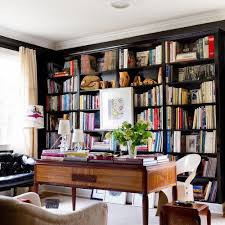 Classic double blue color scheme. 24 Stunning Home Library Design Ideas