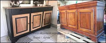 Bahut Merisier Louis Philippe Relooke Avant Apres Chic Contemporain Et Tendance Noir Bois Poignees Coquilles Relooker Meuble Mobilier De Salon Et Meuble En Merisier