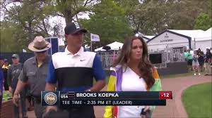 This is what it sounded like at torrey pines. Brooks Koepka Rejects Kiss From Girlfriend Jena Sims On Live Tv Leaving Her Embarrassed 5 19 19 Youtube