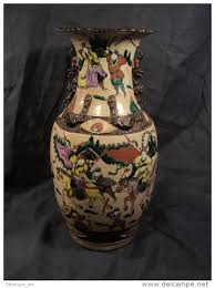 Grand Vase Chinois Decor De Guerriers Chine Nankin 19eme Chinese Ceramic Nanjing China 19th Chinois Grands Vases Vase