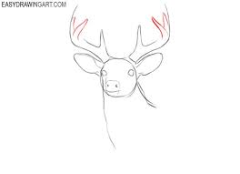 How To Draw A Deer Head Easy Drawing Art Deer Drawing Easy Deer Drawing Drawings