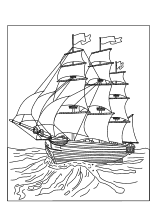 Ausmalbilder Piraten Seerauber Schiffen