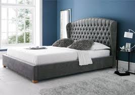 Mia Winged Upholstered Bed Frame Upholstered Bed Frame King Size Bed Frame Cheap King Size Beds