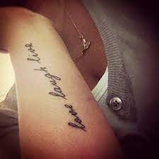 Cute Small Quote Tattoos For Girls Black Arm Small Quote Tattoos For Girls Http Www Loveitsomuch Com Small Quote Tattoos Tattoo Quotes Quote Tattoos Girls