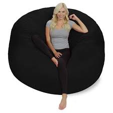 Giant 5' memory foam furniture. 6 Huge Bean Bag Chair With Memory Foam Filling And Washable Cover Black Relax Sacks Target