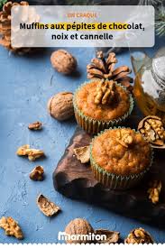 Muffins Aux Pepites De Chocolat Noix Et Cannelle Recette Muffins Pepite Chocolat Pepite Chocolat Muffins