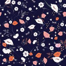 Inspiring images indigo, blue, print and flowers #7710953. Seamless Pattern Wind Blow Blooming Flowers Isolated On Navy Royalty Free Cliparts Vectors And Stock Illustration Image 90968205