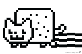 The pattern is meant for pixel art, but i used it for cross stitch participated in. Nyan Cat Coloring Pages Free Cat Coloring Pages With Annoying Dog Vs Nyan Cat 900x600 Wallpaper Teahub Io