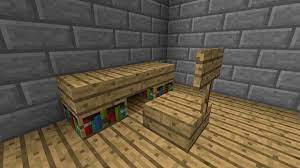 How to make a beautiful desk with storage in minecraft.instagram: Minecraft Table Designs Minecraft Furniture