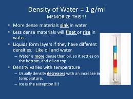 density why do some things float while