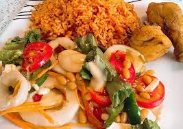 Served during all celebrations like wedding, birthdays, christmas and more. Easiest Way To Cook Appetizing Jollof Rice Fried Chicken And Salad