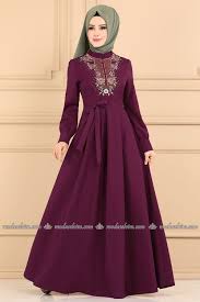 Modaselvim Elbise Cicek Nakisli Tesettur Elbise 9403w153 Murdum Fashion Dresses Victorian Dress
