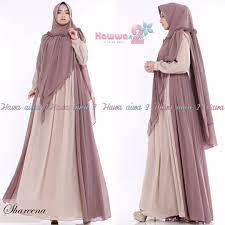 Kamu bisa mengombinasikannya dengan dua motif batik yang berbeda namun tetap menyatu dan serasi ketika dipakai. Shareena Syari By Hawwa Aiwa Baju Gamis Bahan Ceruti Babydoll 2 Model Pakaian Muslim Model Pakaian Wanita Pakaian Islami