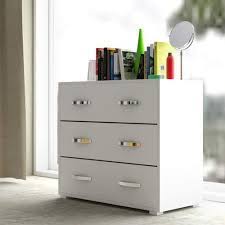 La cassettiera.moderna, vintage, in legno o metallo non importa: Cassettiera Bianca Con 3 Cassetti In Legno Nobilitato Mobile Settimino Ideale Per Camerette E Camera Da Letto Dimensioni 91x45x81h Cm