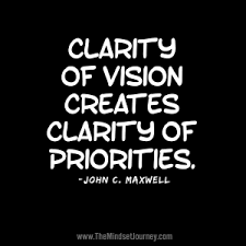 Clarity Of Vision Creates Clarity Of Priorities John C Maxwell John Maxwell Quotes Leadership Priorities Quotes Clarity Quotes