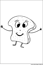 Scheibe Brot Ausmalbild Zum Ausmalen