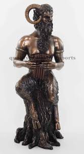 Greek Faunus Pan Statue Playing Flute God Of Hunts Companion Of Nymphs Damsels Statue Nymph Buddha Statue