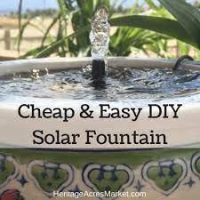 The pump basically uses the power supplied from the solar panel array inorder to pump water from the source. Cheap Easy Diy Solar Water Fountain Diy Solar Fountain Diy Solar Water Fountain Diy Fountain