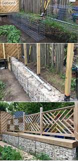 Gabion Based Fence Outdoor Gardens Design Back Garden Design Garden Design