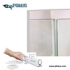 A shower door sweep is a clear polycarbonate and vinyl strip that snaps on the bottom of your shower door. Glass Shower Door Seal Frameless Door Seals Pfokus Glass Shower Doors Shower Doors Glass Shower Door Seals