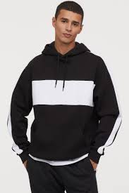 Great savings & free delivery / collection on many items. Hooded Top Black White Men H M In