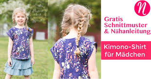 Welche schnittmuster gibt es für ein blitzschnelles shirt für kinder? Kimono T Shirt Fur Madchen Freebook Schnittmuster Madchen Madchen Gratis Schnittmuster