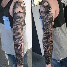 100 Palm Tree Tattoos For Men Tropical Design Ideas Tree Sleeve Tattoo Ocean Sleeve Tattoos Half Sleeve Tattoo