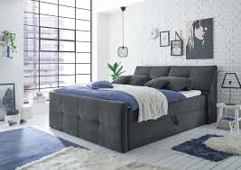 Bett mit bettkasten in 160x200 cm; Redmond Polsterbett 160 X 200 Cm Anthrazit Inkl Bettkasten Gunstig Mobel Kuchen Buromobel Kaufen Froschkonig24