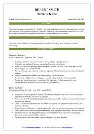 Comprehensive experience in teaching, educational planning, training, administration and counselling to higher education students across. Chemistry Teacher Resume Samples Qwikresume