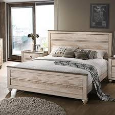 Contemporary White Wash Finish 5 Piece Bedroom Set 5 Piece Bedroom Set Bedroom Sets Bedroom Set