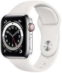 Maybe you would like to learn more about one of these? Apple Watch Series 6 Silver Stainless Steel 40mm Case With Sport Band In White