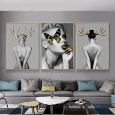 Artwork Abstract Woman Painting Black And White Black And White Abstract Women Wall Art People Art And Canvas Painting I 2020