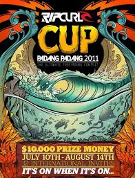 2011 Rip Curl Cup Padang Padang Competition Print Surfing Poster Surf Poster Surf Art Contest Poster