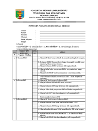 Instrumen penilaian kinerja (pk) kepala sekolah : Pkks Revisi 2019 2020 Baru Pdf