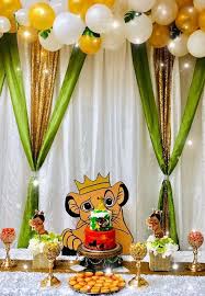 The Lion King Hakuna Matata Baby Shower Party Ideas Photo 1 Of 14 Catch My Party Lion King Baby Shower Lion King Baby Lion Baby Shower