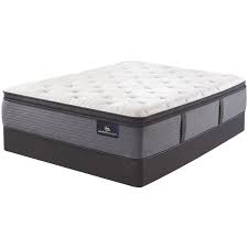 Measuring 76 by 80, a king pillow top mattress is one of the newest additions to the mattress industry, first created in the 2000s. Serta Renewed Night Firm Pt Cal King 16 Firm Pillow Top Encased Coil Mattress And 9 High Profile Foundation Darvin Furniture Mattress And Box Spring Sets