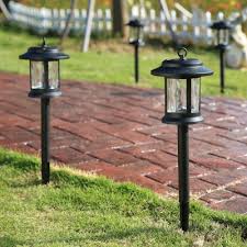 18 Inches High Black Heatproof Glass Shade Led Solar Power Outdoor Path Light Takeluckhome Com