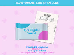 Chocolate Wafer Bar Template, Kit Kat Template, Party Favor Templates,  Photoshop Template, Snack Template, Templates, Candy Bar Template PNG