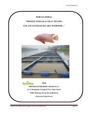 Kertas kerja audit pengaruh kesejahteraan kerja, komunikasi kerja dan fasilitas kerja terhadap semangat kerja karyawan pengaruh kesejahteraan kerja. Kertas Kerja Ikan Sangkar Talapia Pdf Freshz Enterprise Kertas Kerja U201cprojek Ternakan Ikan Tilapia Dalam Sangkar Secara Komersil U201d Oleh Freshz Course Hero