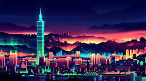 My Band Played A Rooftop Bar Last Night I Think You Guys Would Like The Vibe City Wallpaper Neon Wallpaper Abstract City