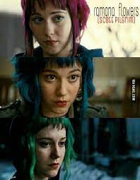 5 out of 5 stars (1) 1 reviews $ 15.00. Ramona Flowers From Scott Pilgrim Blue Hair Pretty Face And Real Badass 9gag